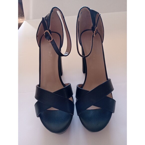 DREAM PAIRS Women's Size 9 Ankle Strap Open Toe High Stilettos Heel Pump Shoes - Picture 3 of 10